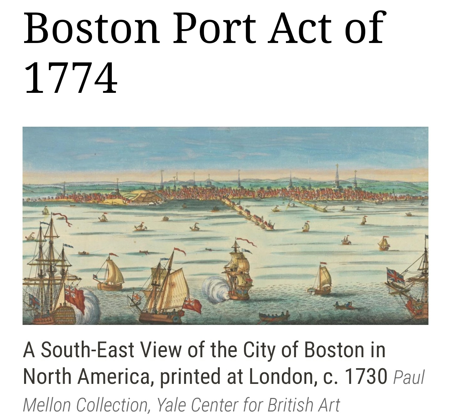 boston port act